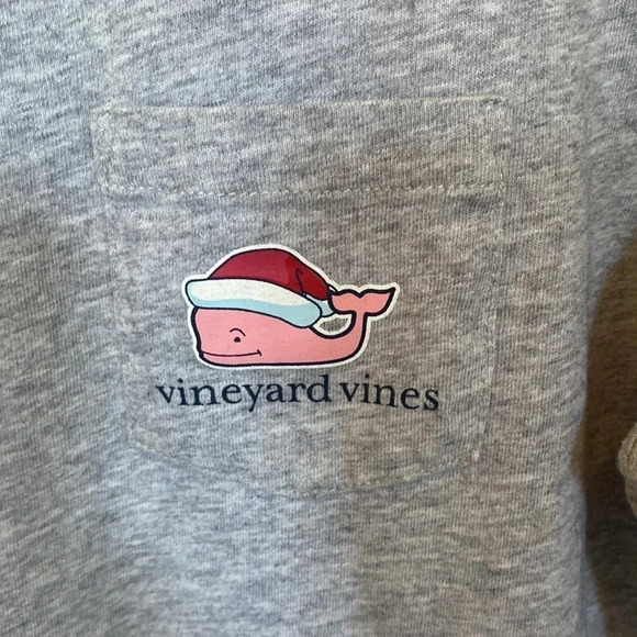 Vineyard Vines Santa whale tee shirt size medium grat crewneck 2017 Christmas - Picture 4 of 6